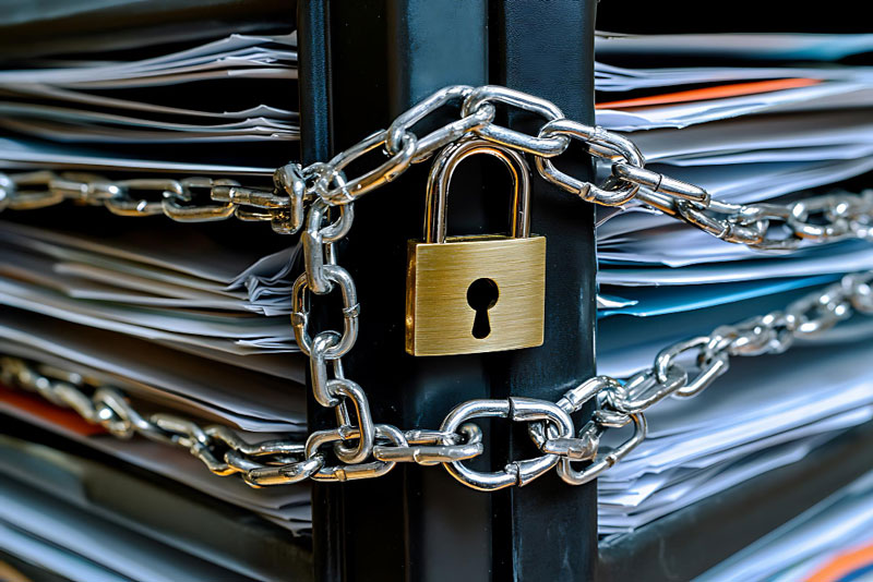 Custodia de documentos en un despacho de abogados
